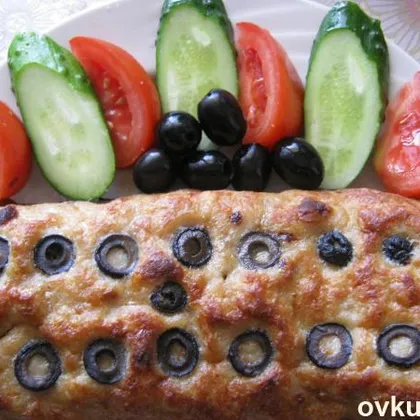 Рулет мясной с шампиньонами