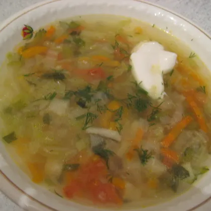 'Легкий' суп из китайской капусты