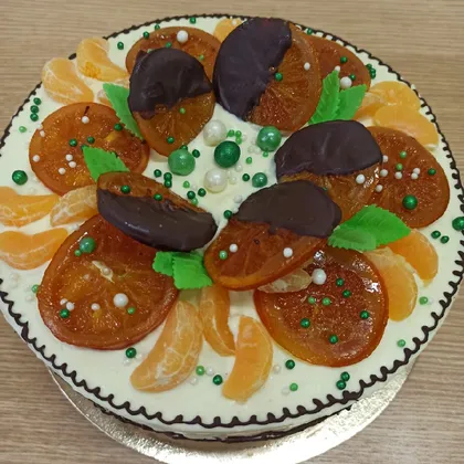Апельсиново-мандариновый  торт на день рождения  дочери 😍