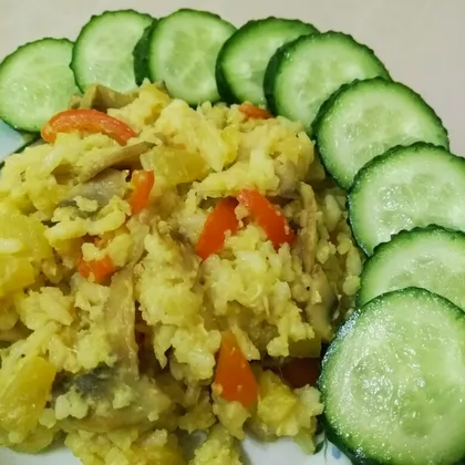 Рис с овощами по-азиатски