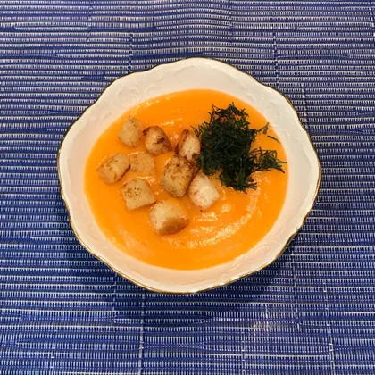 Крем-суп из тыквы с гренками