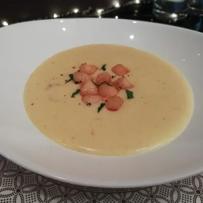 Картофельный суп-пюре с морскими гребешками 😋😋😋👌🏻