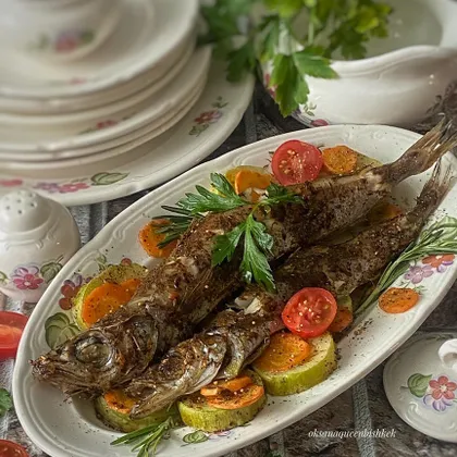 Рыба пикша в духовке с овощами