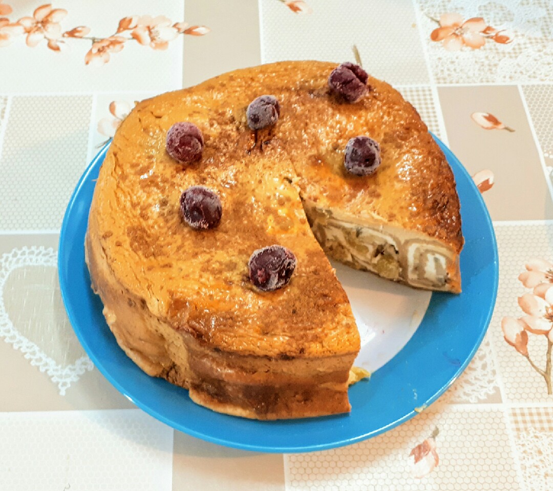 Румынский пирог с творогом (сладкий)
