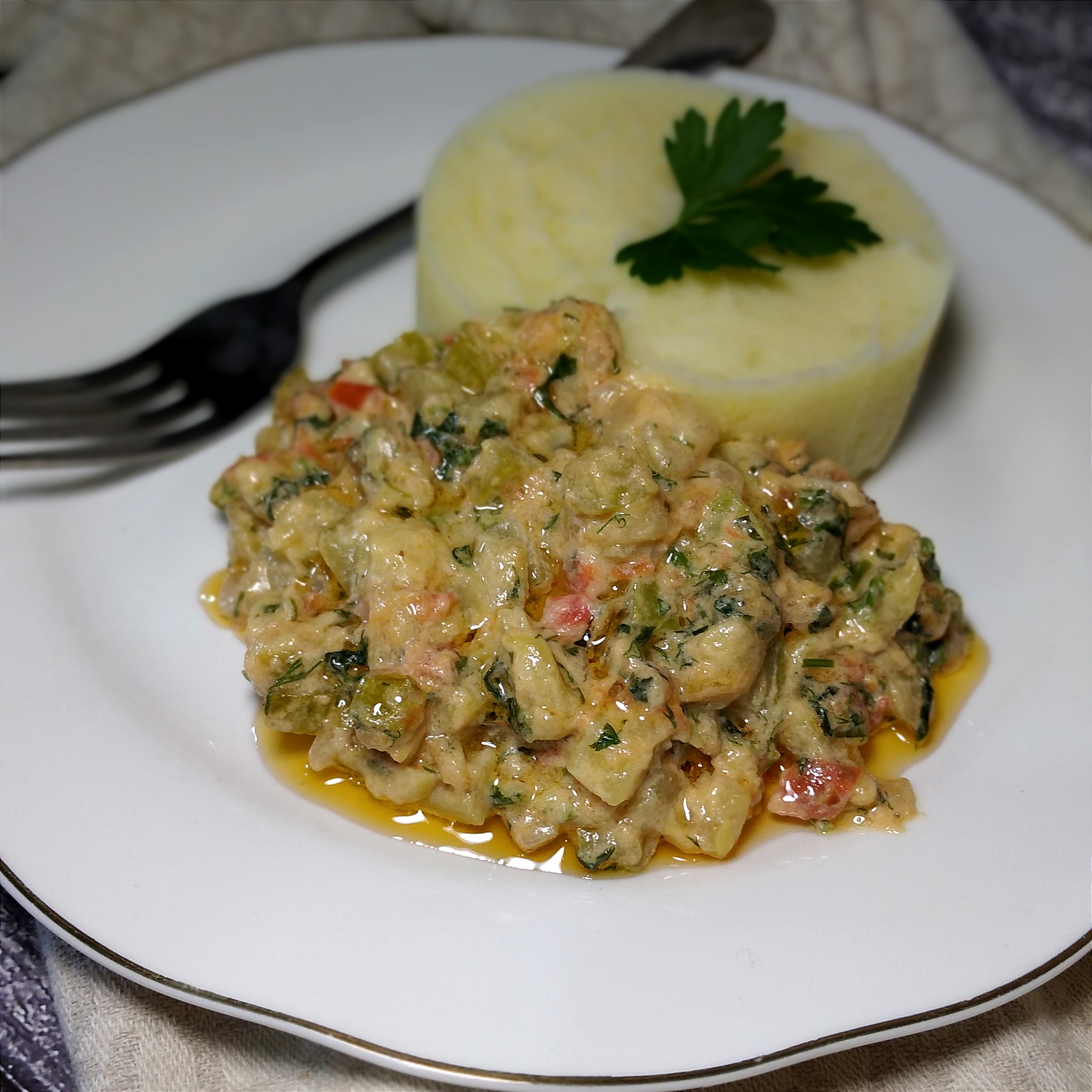 Рагу из баклажанов с овощами