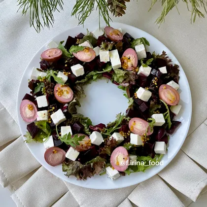 Салат с фетой и свёклой на новогодний стол