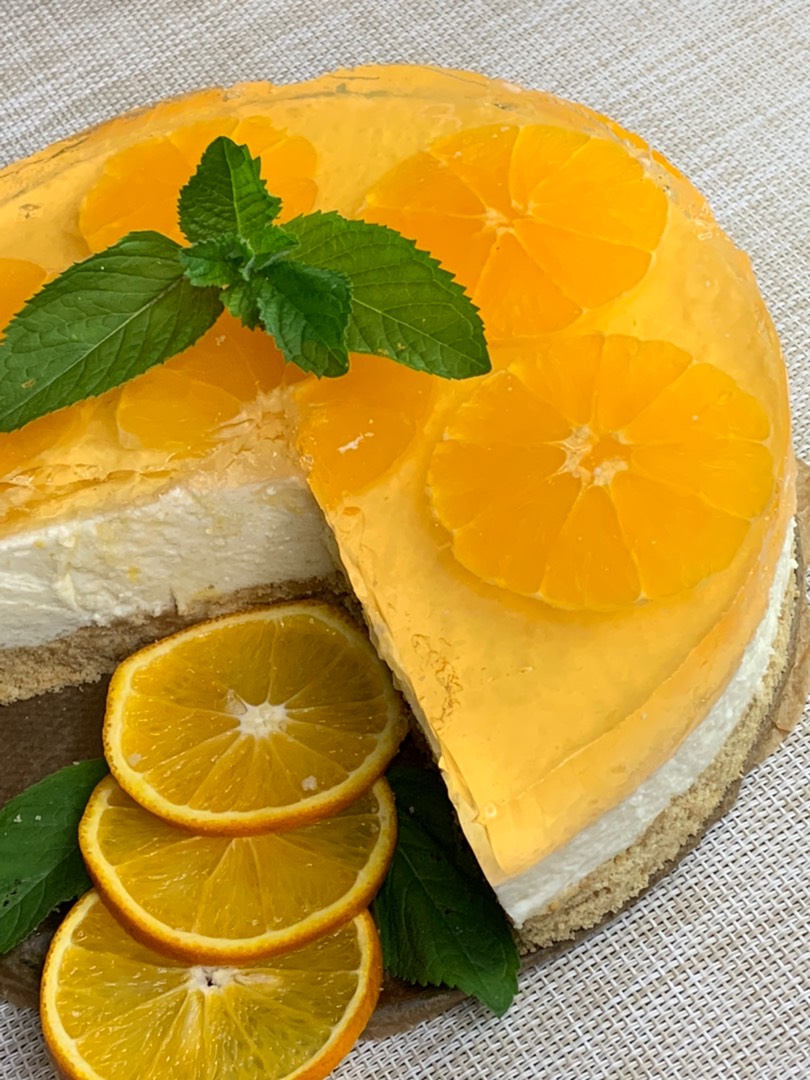 Творожный торт с апельсинами: рецепт с фото