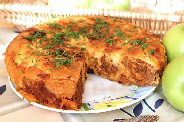 Быстрый мясной пирог из лаваша - рецепт автора Юлия Беляева