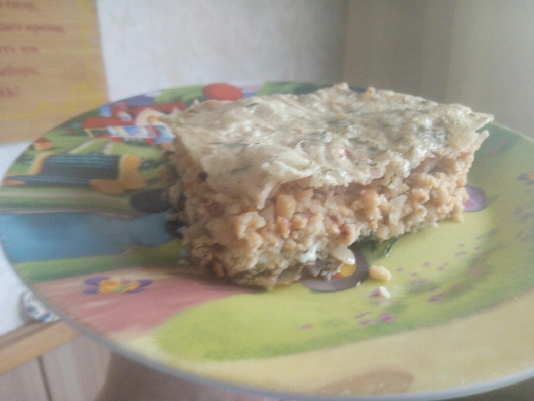 Запеканка с рыбой и грибами "Оскар"