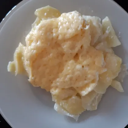 Картошка, запечённая в сливках