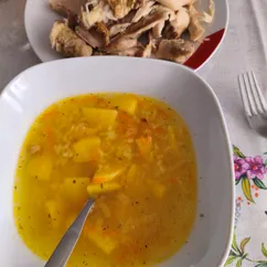 Рисовый суп с ребрышками