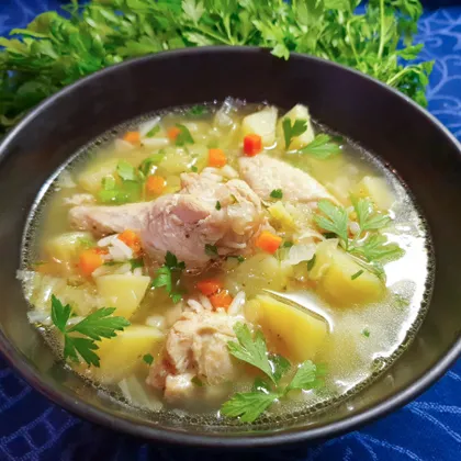 Рисовый суп с савойской капустой