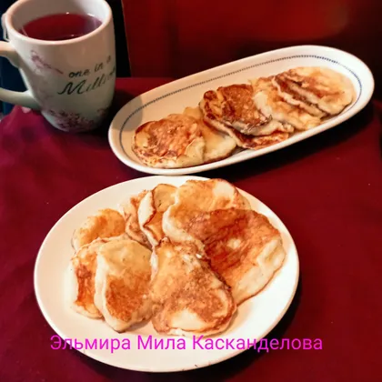 Творожные оладьи на кефире