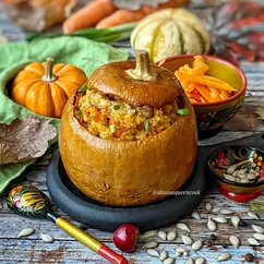 🎃Каша пшеничная с мясом и тыквой