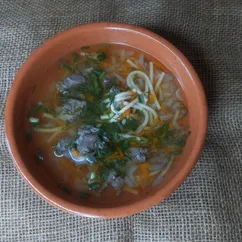 Суп из куриной печени 