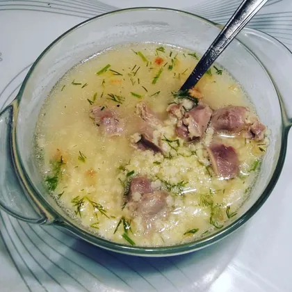 Суп кулеш с потрохами куриными