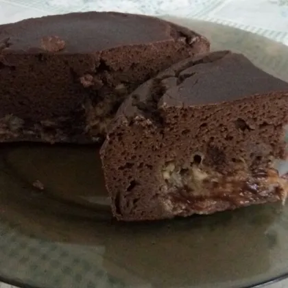 Шоколадно-банановый десерт 'А-ля фондан'