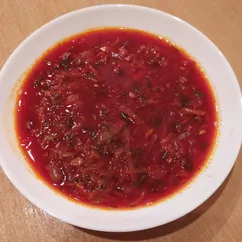 Борщ с фасолью и капустой без картофеля