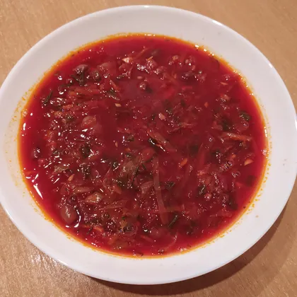 Борщ с фасолью и капустой без картофеля