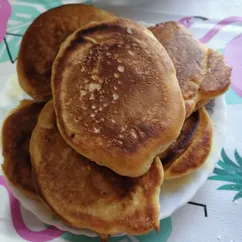 Оладьи на сметане из кукурузной и пшеничной муки!!!