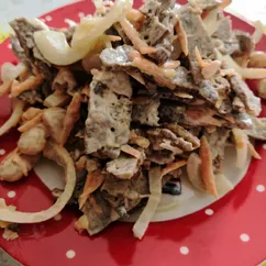 Салат с печенью