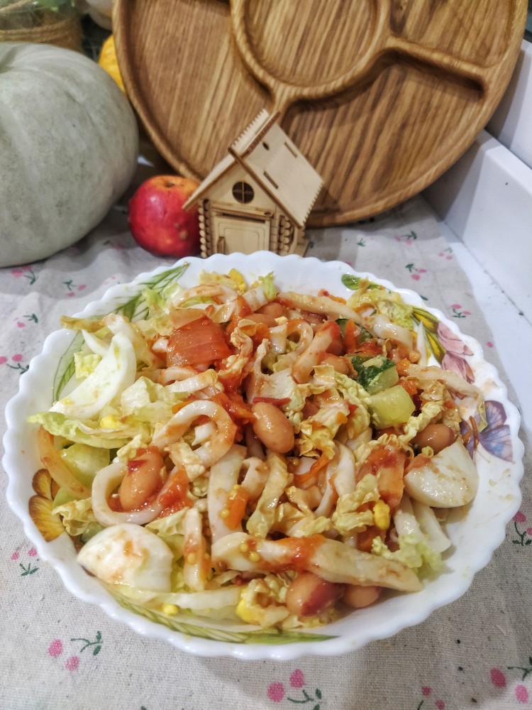 Салат с фасолью