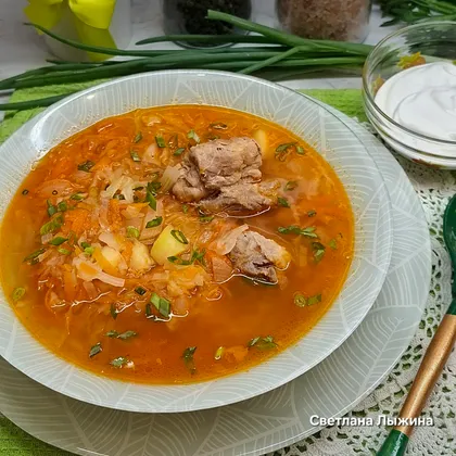 Щи из свинины и свежей капусты