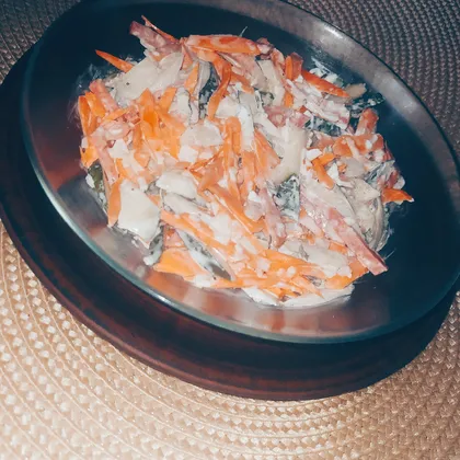 Салат "Сырный" или Морковно - огуречный