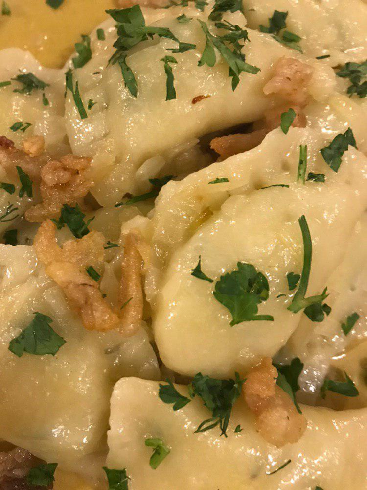Картошка со шкварками