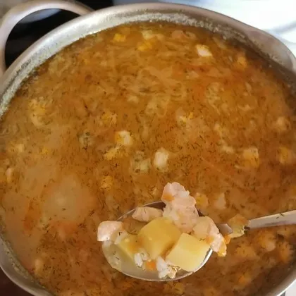Рыбный суп с кукурузной крупой