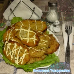 Оладьи из картофельного пюре с зеленью