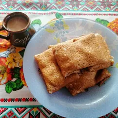 Блинчики из смеси муки с творогом 🥞