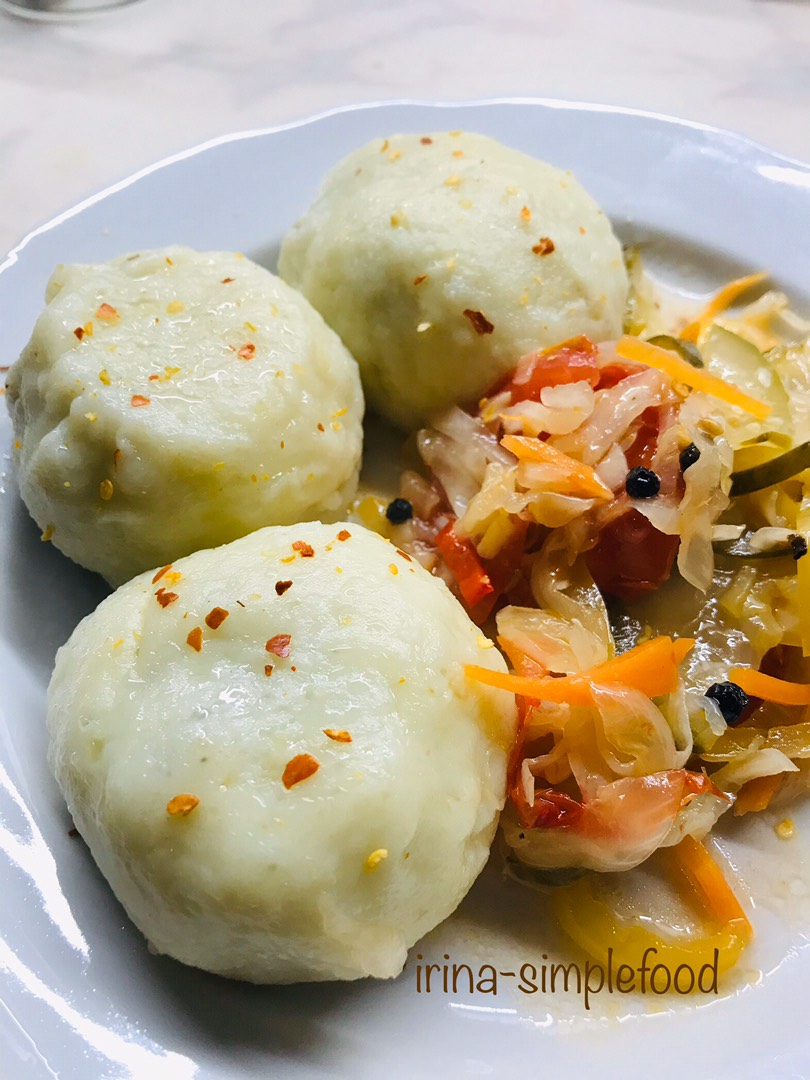 Картофельные клецки (Knödel) со свининой