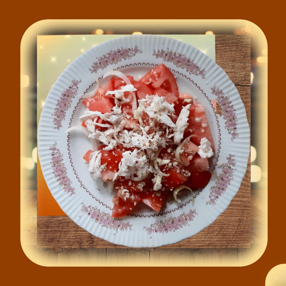 Блинный салат с курицей, грецким орехом и чесноком - пошаговый рецепт с фото