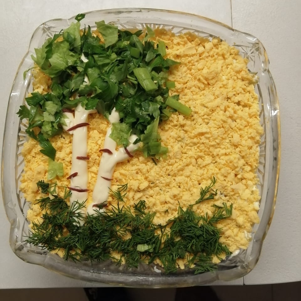 Салат «Березка» с куриным филе и огурцами — рецепт с фото пошагово