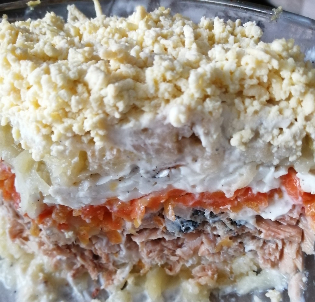 Салат «Мимоза» с сыром и яблоком рецепт 👌 с фото пошаговый | Как готовить рыбу и морепродукты