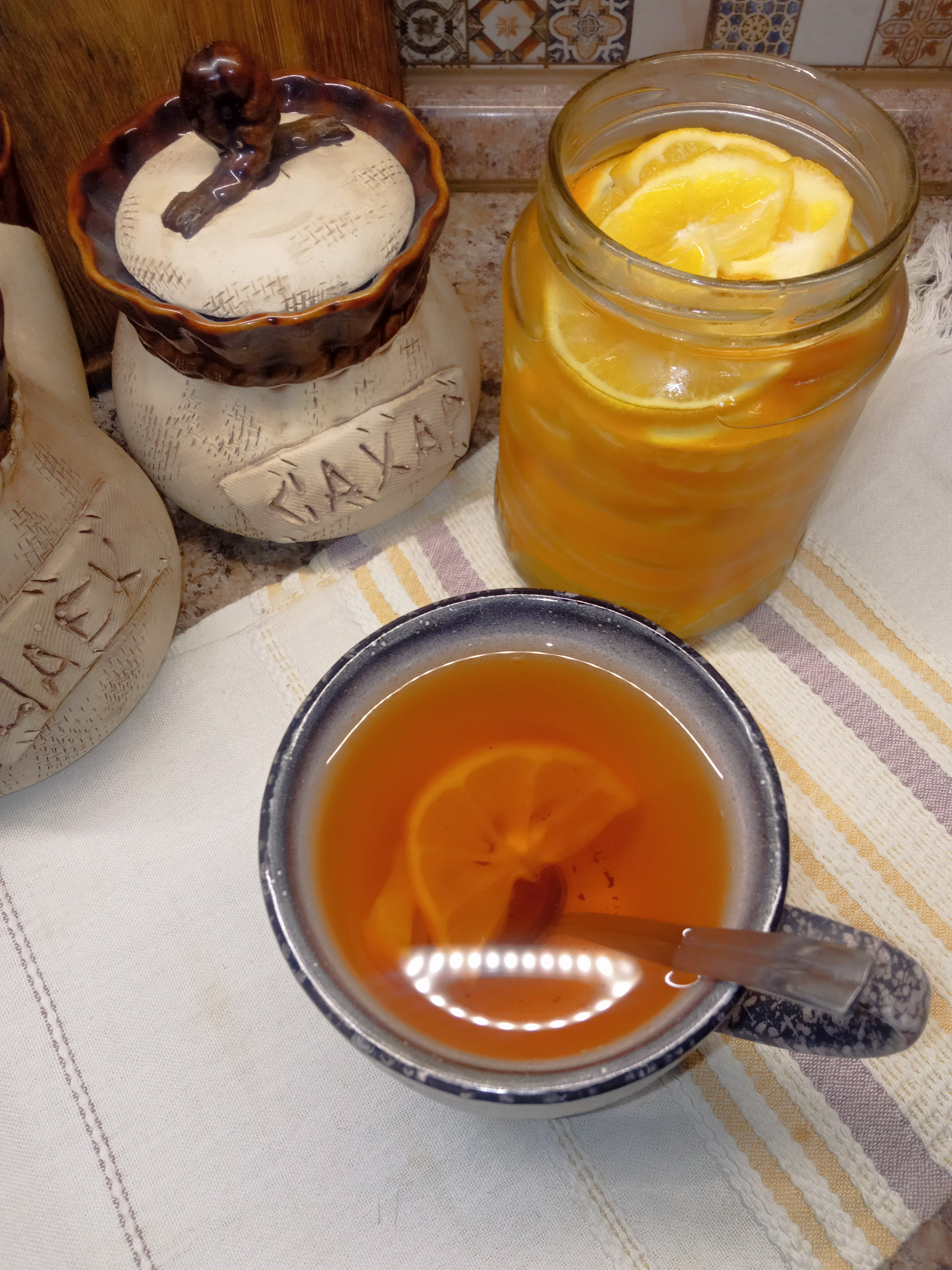 Лимон с сахаром