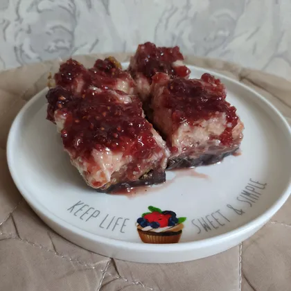 Шоколадно-кокосовые батончики с джемом