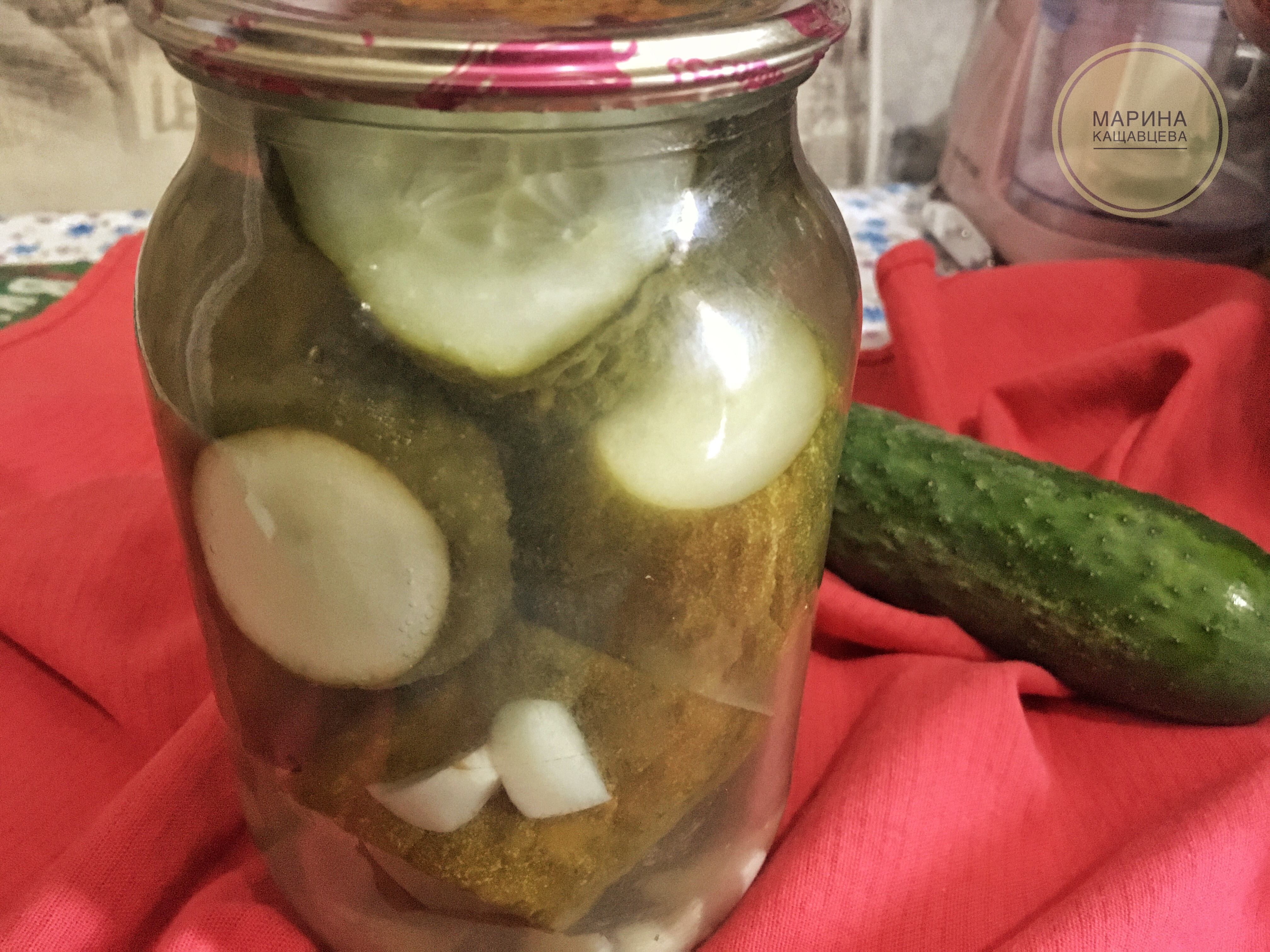Огурцы маринованные (на зиму) резаные  