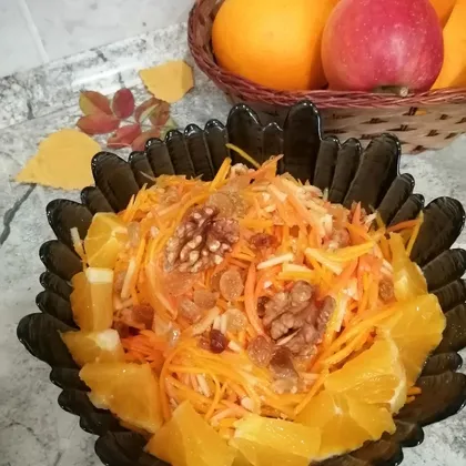 Салат десертный из сырой тыквы