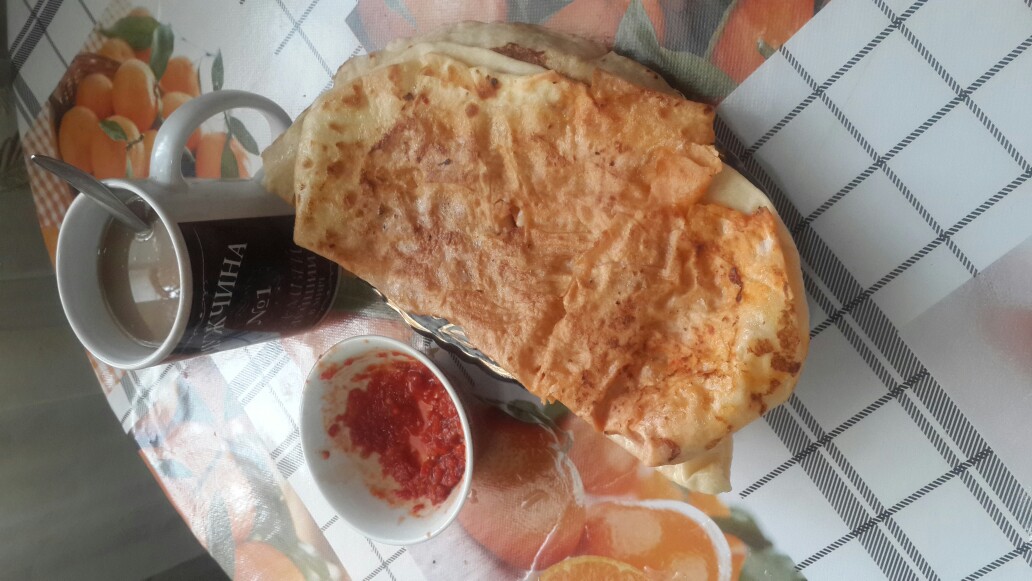 Быстрый завтрак - лаваш с начинкой