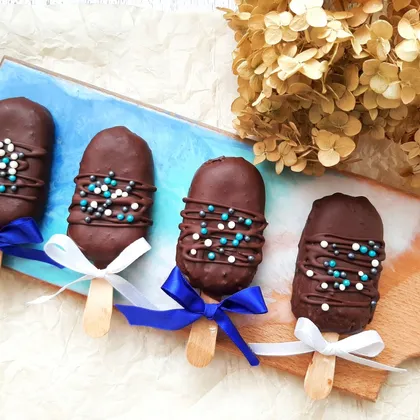 Творожные эскимо с кусочками шоколада