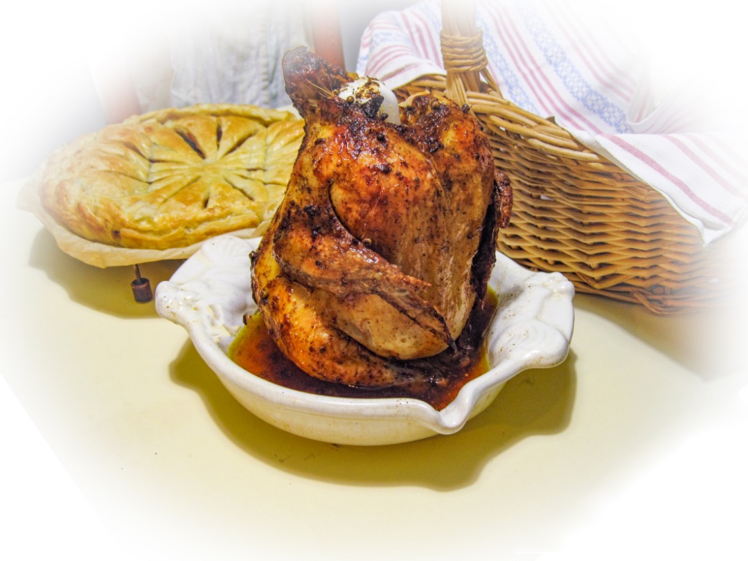 Хрустящая жареная курица из духовки. Knuspriges Brathähnchen aus dem Ofen