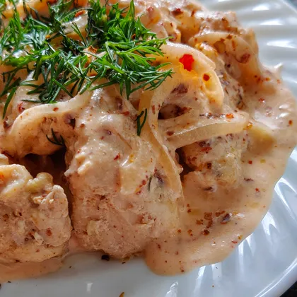 Гедлибже: курица в сметане по-кабардински