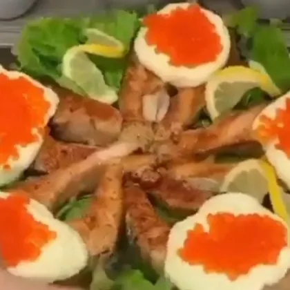 Красная рыба со сливочным соусом