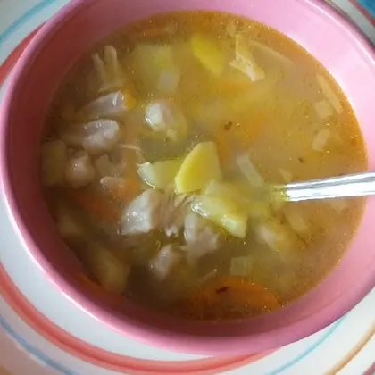 Суп с клецками куриный золотой