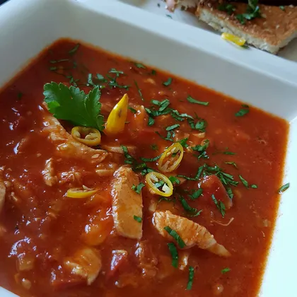 Быстрый суп с томатным соком