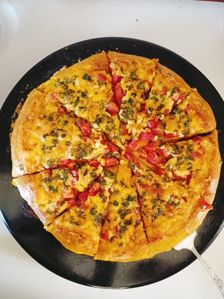 Домашняя пицца на кефире – пошаговый рецепт приготовления с фото