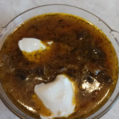 Грибной суп из сушеных грибов в мультиварке