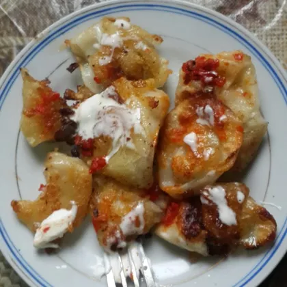 Чучвара жареные (пельмени)-узбекская кухня